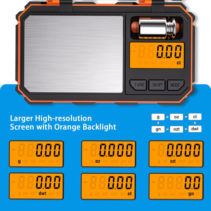 Premium Digital Pocket Scale – 200g Capacity, 0.01g Precision, Multi-Unit Conversion, Calibration Weight Included for Food, 