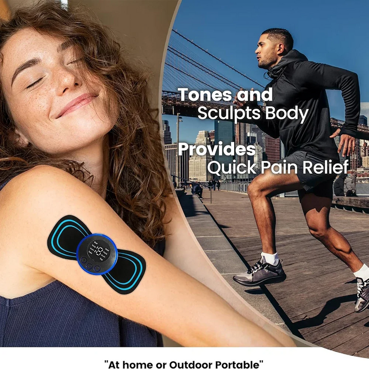 Premium Electric EMS Foot Massager - Rechargeable Pulse Muscle Stimulator with Remote Control, 8 Modes, 19 Intensity Levels