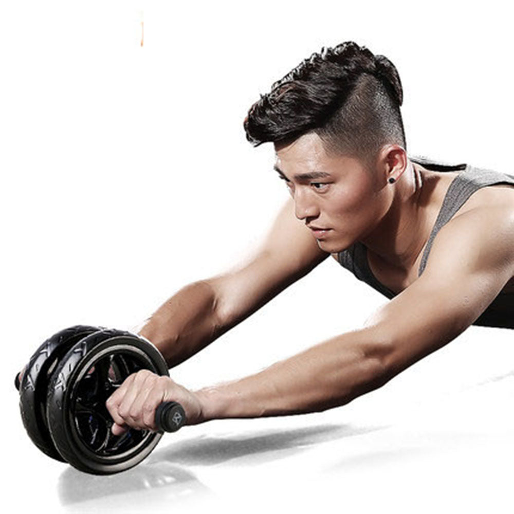 Premium Ab Roller Wheel for Core & Abdominal Strength Training - No Noise, Durable ABS & EVA Material, Includes Mat for
