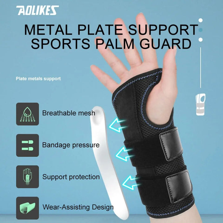 Premium Wrist Brace for Carpal Tunnel Relief – Adjustable Hand Support Splint with 3 Stabilizing Stays, Ideal Night Support, 