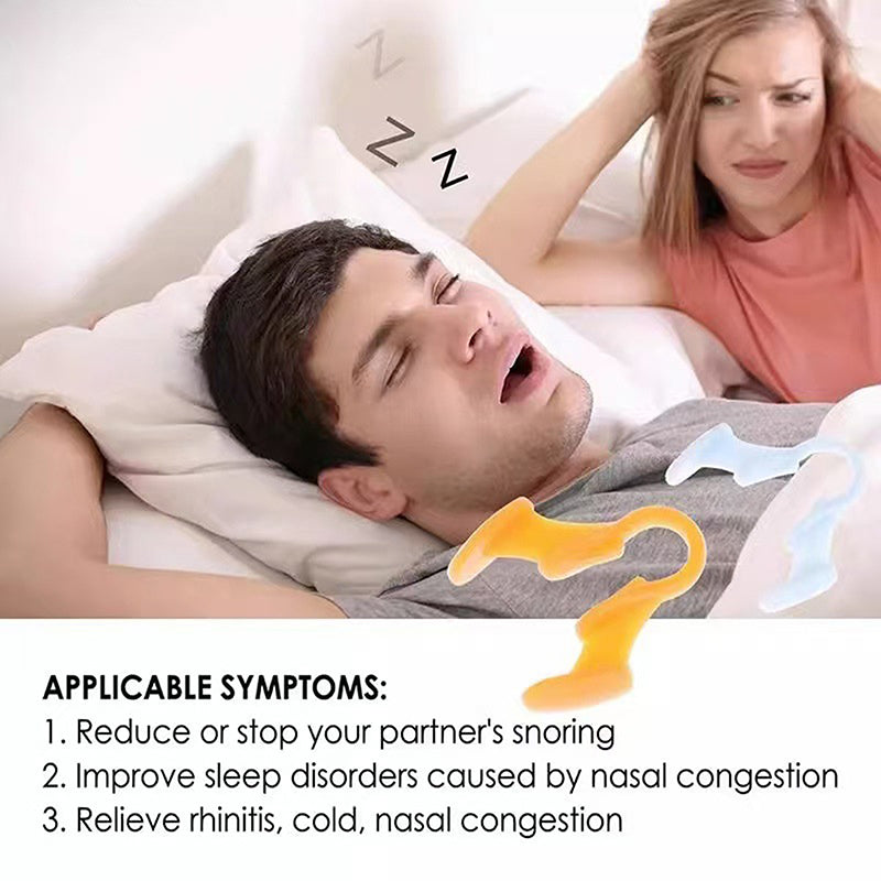 Premium Silicone Anti-Snoring Nose Clip - Comfortable Nasal Dilator for Snoring Relief, Easy Breathing, Stop Snore Aid, 