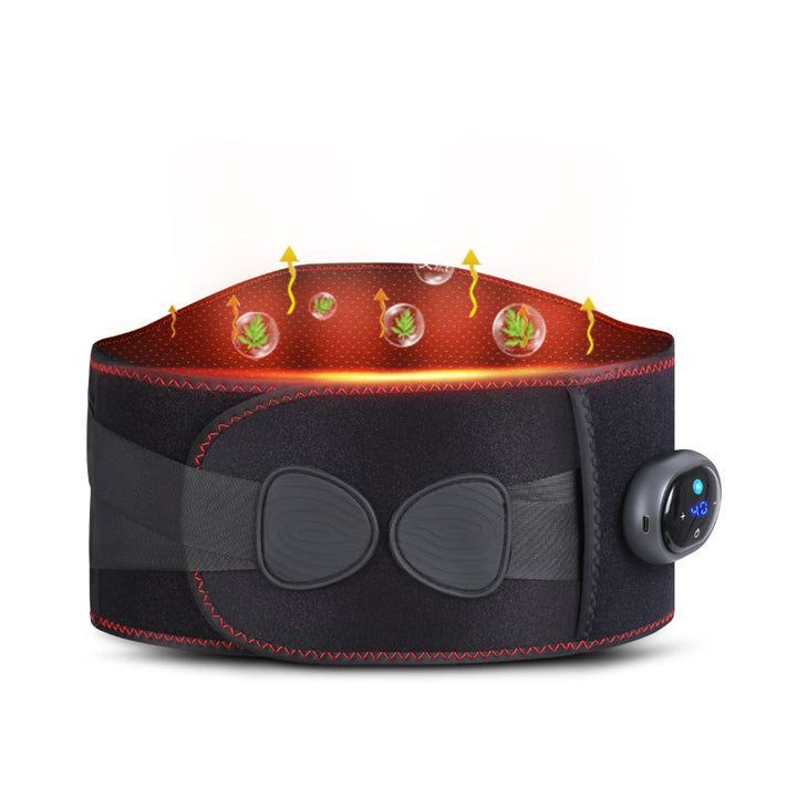 Premium Electric Waist Massager – Portable Lumbar Heating Belt with 3 Vibration Levels & Temperature Control – Adjustable Waist Support Brace for Pain Relief & Comfort