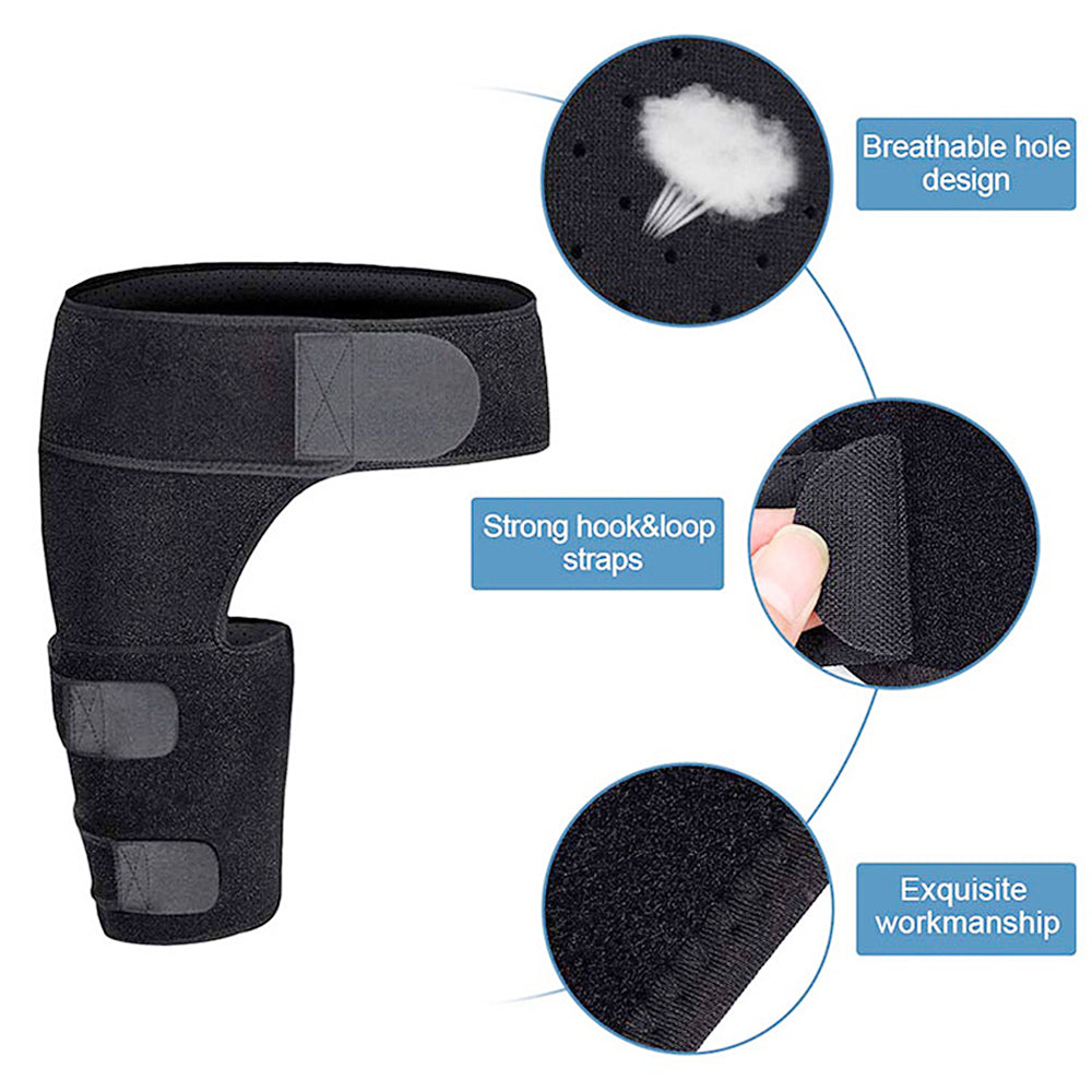Premium Sciatica Nerve Pain Relief Compression Brace - Adjustable Groin & Thigh Support, Neoprene Warmth for Arthritis, Injur