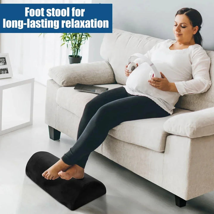 Premium Ergonomic Foot Rest for Under Desk, Office Foot Stool for Comfort and Support, Anti-Slip Footrest Pillow for Work, 