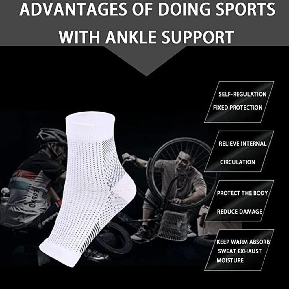 Premium Neuropathy Compression Socks for Ankle Swelling, Plantar Fasciitis Relief, 20-30mmHg Graduated Support, Moisture-