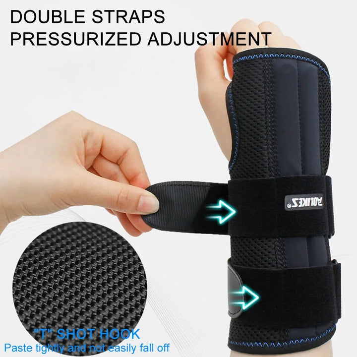 Premium Wrist Brace for Carpal Tunnel Relief – Adjustable Hand Support Splint with 3 Stabilizing Stays, Ideal Night Support, 