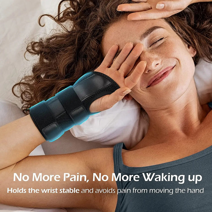 Premium Wrist Brace for Carpal Tunnel Relief – Adjustable Hand Support Splint with 3 Stabilizing Stays, Ideal Night Support, 