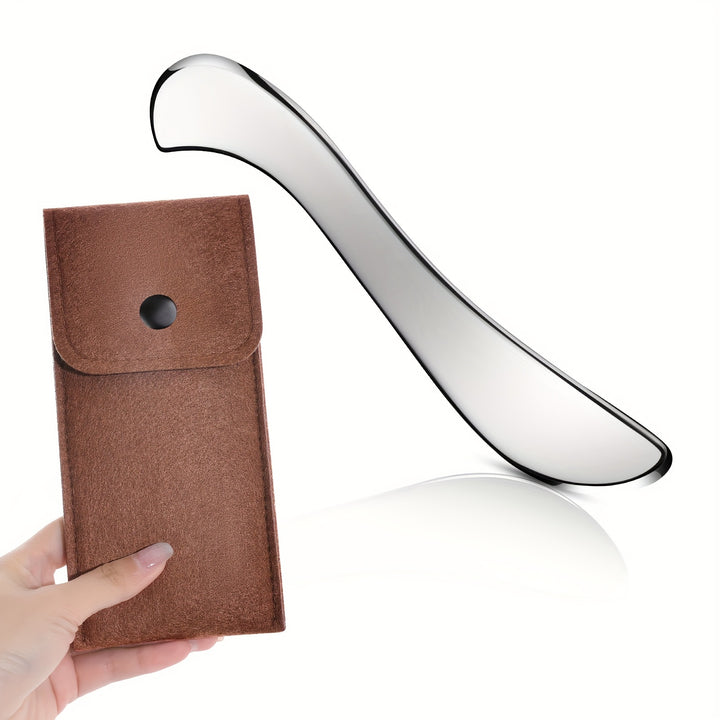 Premium Stainless Steel Gua Sha Massage Tool Set - Myofascial Release Scraper for Muscle Pain Relief, Blood Circulation, and 