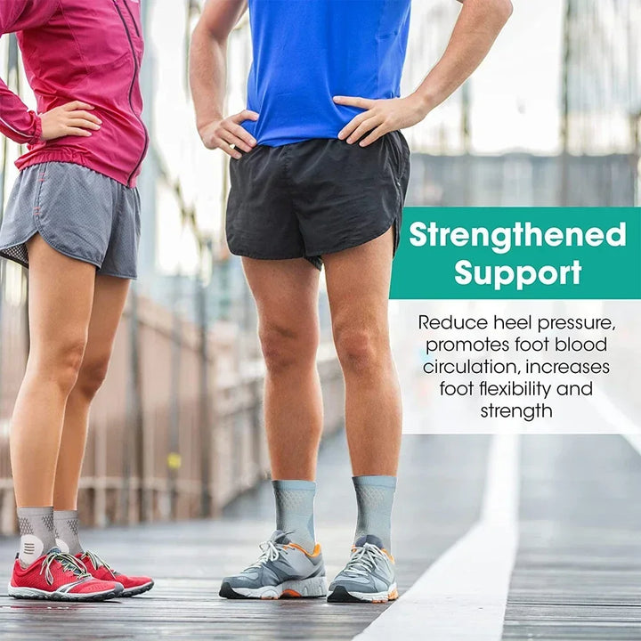 Premium Ankle Brace Compression Sleeves - 2 Pcs Arch Support for Plantar Fasciitis & Achilles Tendonitis, Strong Compression,