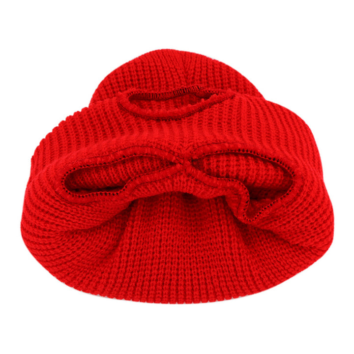 Premium Windproof Full Face Ski Mask – Men’s Wool Balaclava with 3 Holes, Warm Knit Winter Hat, Custom Embroidery, 16 Color