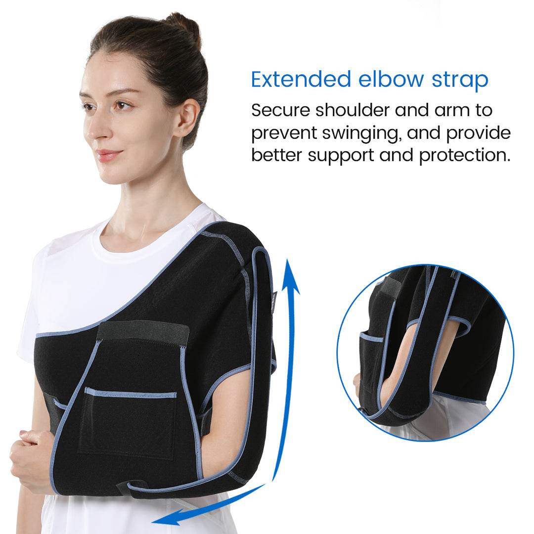Premium Shoulder Support Brace for Rotator Cuff Injury and Arthritis – Breathable Arm Sling Immobilizer for Comfortable 