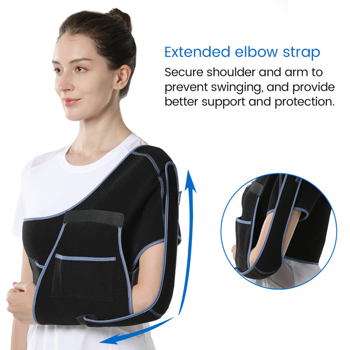 Premium Shoulder Support Brace for Rotator Cuff Injury and Arthritis – Breathable Arm Sling Immobilizer for Comfortable 