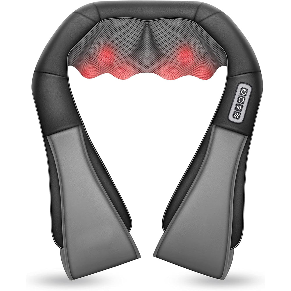Premium Shiatsu Back, Neck & Shoulder Massager with Heating Function, 4D Deep Tissue Kneading Massage Pillow for Full Body 