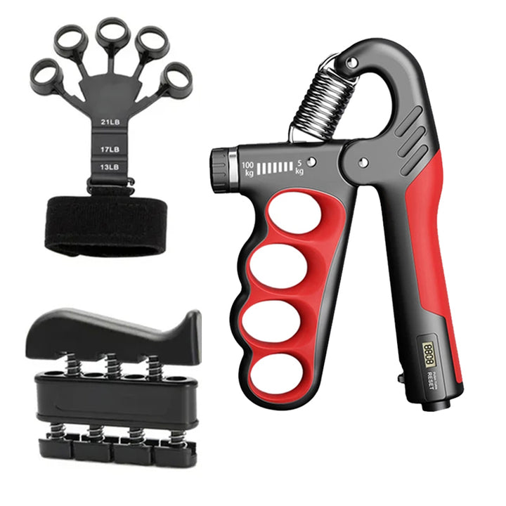 Premium Adjustable 5-100KG Grip Strength Trainer with Counter – Hand Gripper for Muscle Building, Wrist Expander & Fitness