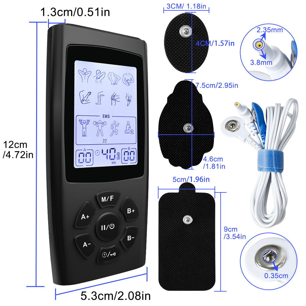 Premium Adjustable Electric Muscle Massager - Slimming Machine with 24 Modes, Rechargeable Design, and Intensity Control for 