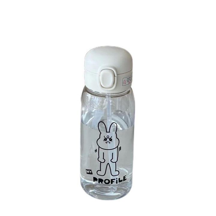 Premium 600ml Eco-Friendly Water Bottle with Straw - Large Capacity, Drop-Resistant, Portable PC Plastic Cup for Home, 