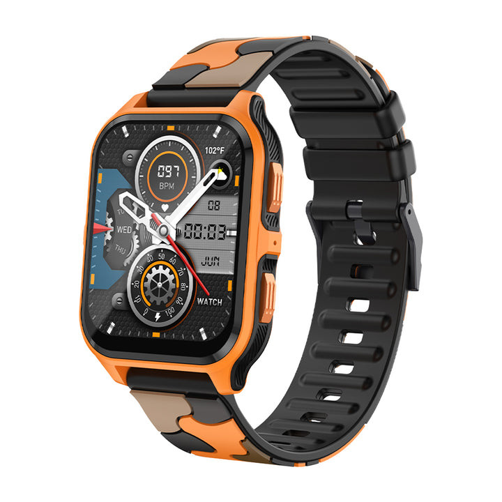 Premium Outdoor Military Smartwatch for Men – 1.9" Display, Bluetooth Calling, 3ATM Waterproof, Heart Rate, Blood Oxygen, 