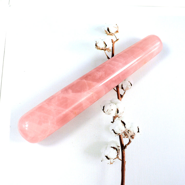 Premium Natural Quartz Yoni Wand Crystal Massage Stick for Acupuncture, Face Scraping, and Beauty Care – Made from Rose Quartz