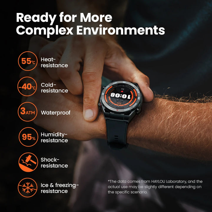 Premium Smartwatch with 1.43" AMOLED Display – GPS, 5ATM Water Resistance, 21-Day Battery Life, 100+ Sports Modes, Bluetooth 