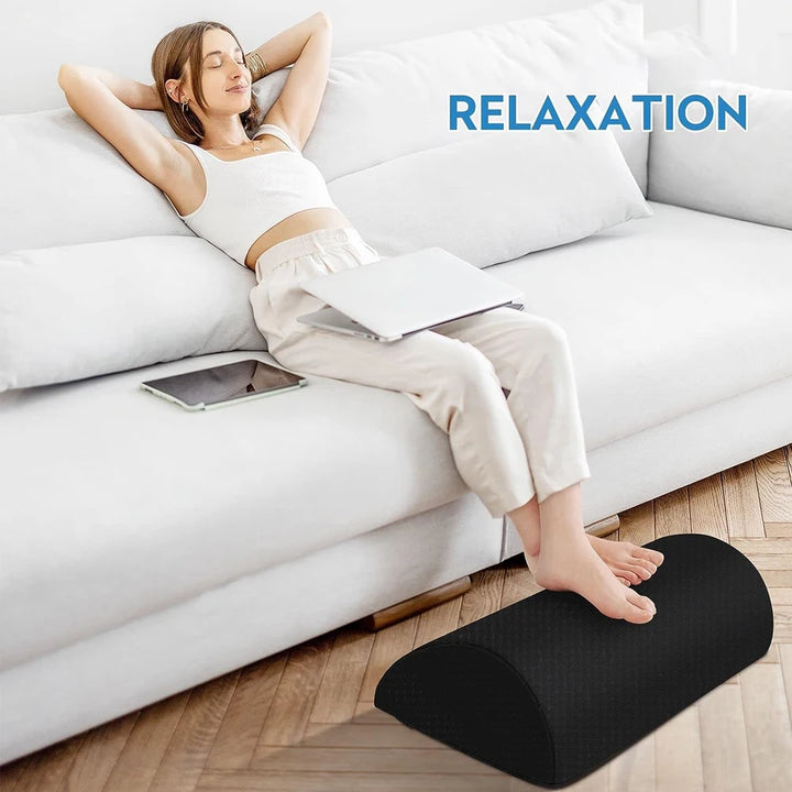 Premium Adjustable Memory Foam Under Desk Foot Rest for Office Chair & Gaming, Ergonomic Support for Back, Hip, Knee, 