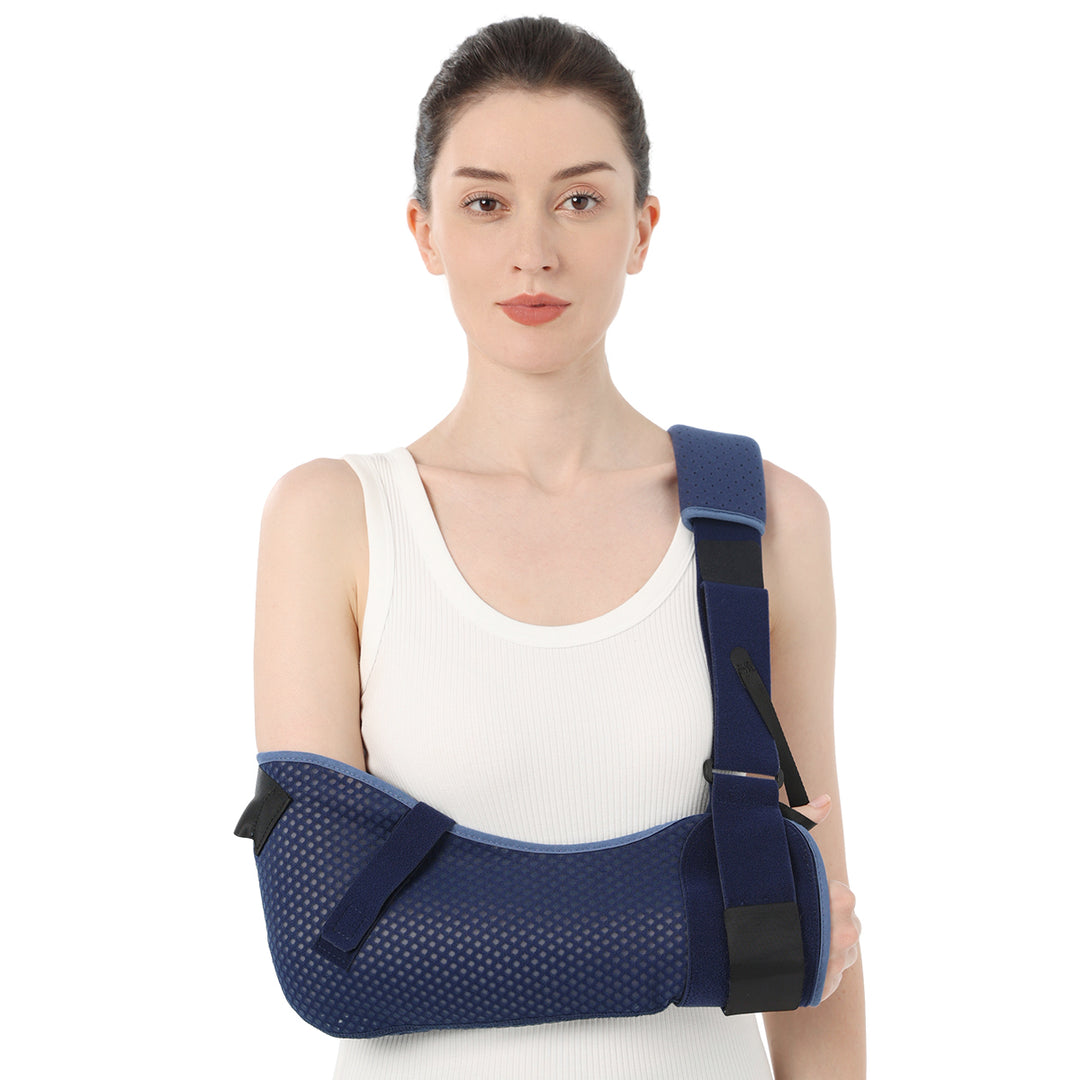 Premium Shoulder Abduction Sling Support with Pillow for Injury Recovery, Medical Immobilizer, Ventilated Mesh, Universal 