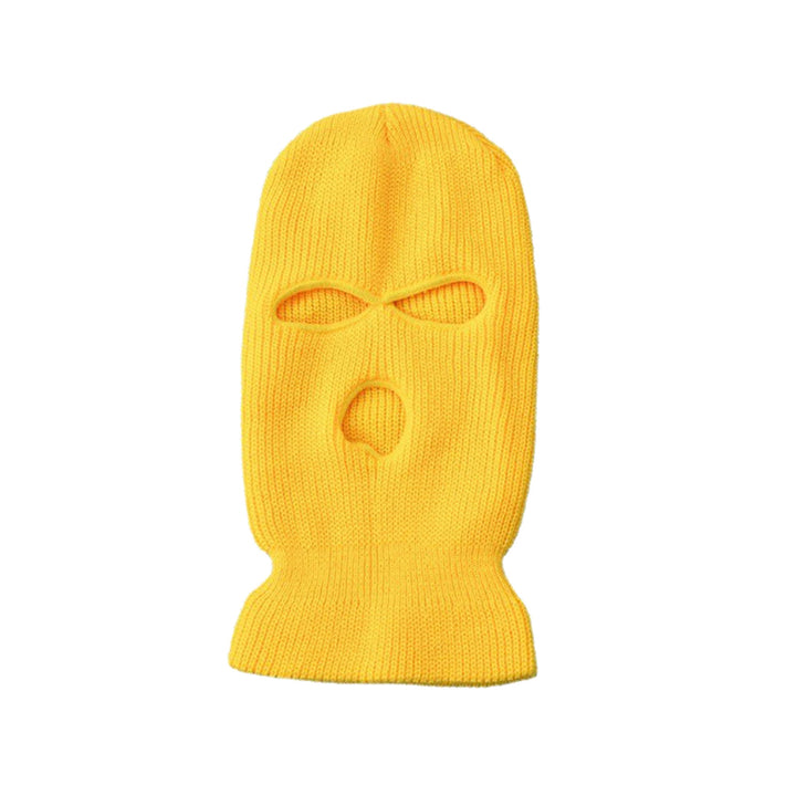 Premium Windproof Full Face Ski Mask – Men’s Wool Balaclava with 3 Holes, Warm Knit Winter Hat, Custom Embroidery, 16 Color