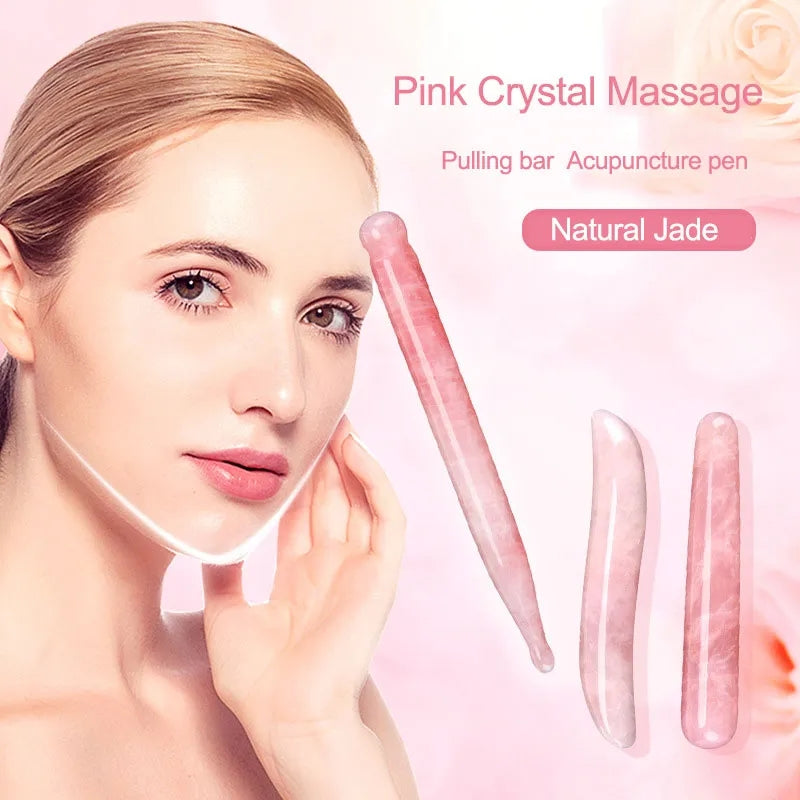 Premium Natural Quartz Yoni Wand Crystal Massage Stick for Acupuncture, Face Scraping, and Beauty Care – Made from Rose Quartz