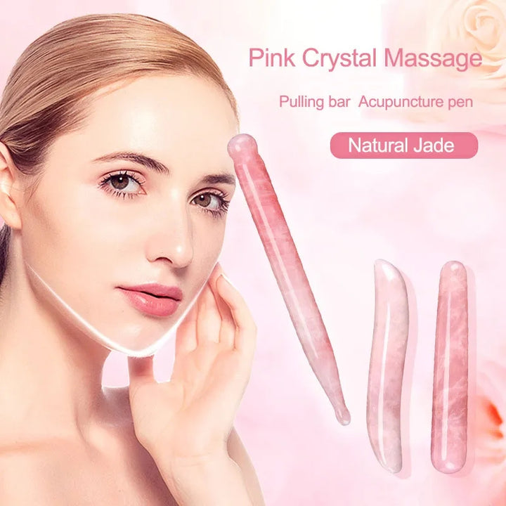 Premium Natural Quartz Yoni Wand Crystal Massage Stick for Acupuncture, Face Scraping, and Beauty Care – Made from Rose Quartz