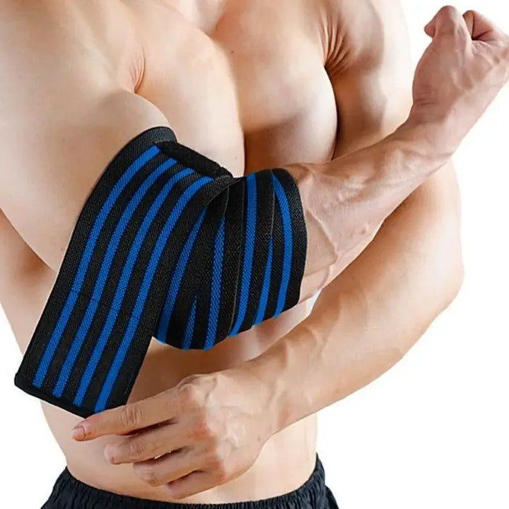 Premium Elbow Strap Bandage for Weightlifting & Fitness – 100cm Long Breathable Support Brace for Gym, Bench Press, Sports 