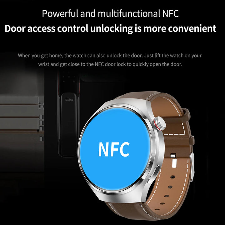 Premium GPS Smart Watch for Men & Women | 360° AMOLED Display, NFC, Bluetooth Call, IP68 Waterproof, Heart Rate Monitor, Fitness Tracker, Sleep Monitoring, Multi-Sport Modes