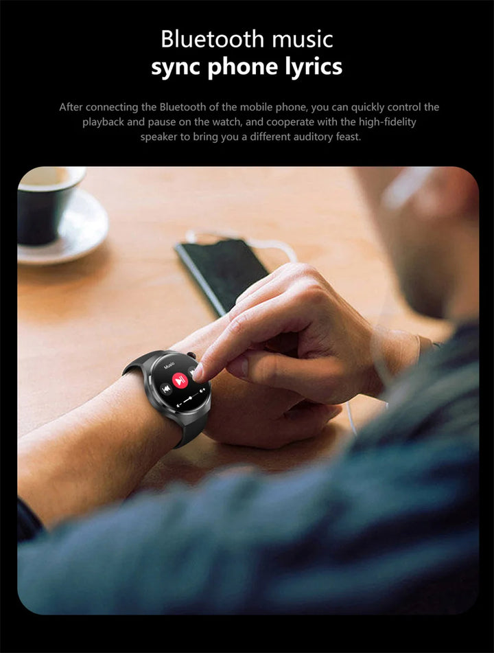 Premium GPS Smart Watch for Men & Women | 360° AMOLED Display, NFC, Bluetooth Call, IP68 Waterproof, Heart Rate Monitor, Fitness Tracker, Sleep Monitoring, Multi-Sport Modes