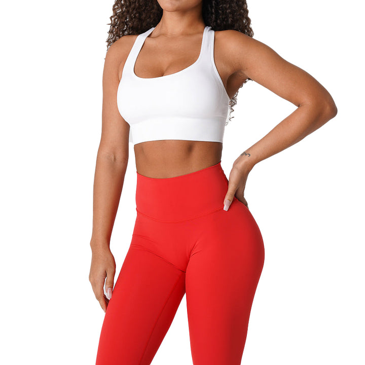 Premium Ignite Seamless Sports Bra – Low-Medium Impact, Breathable Elastic Fitness Top with Back Strap Design, Compressive