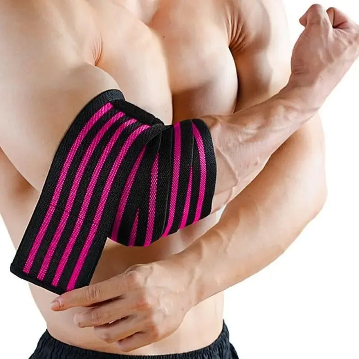 Premium Elbow Strap Bandage for Weightlifting & Fitness – 100cm Long Breathable Support Brace for Gym, Bench Press, Sports 