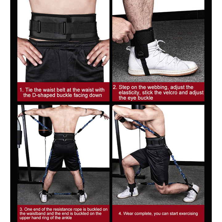 Premium Boxing Resistance Band Set – Leg Strength & Agility Training Strap System for MMA, Muay Thai, Boxing, Basketball