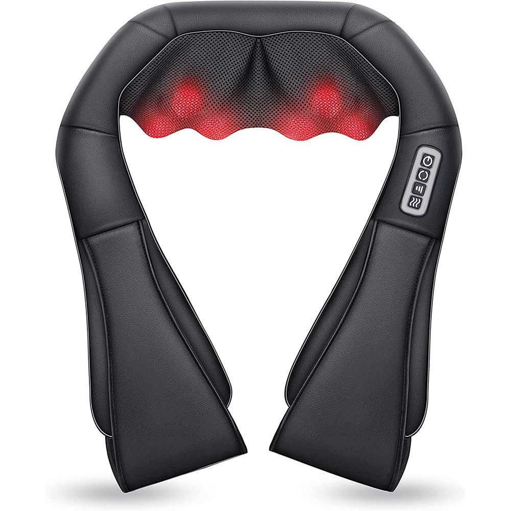 Premium Shiatsu Back, Neck & Shoulder Massager with Heating Function, 4D Deep Tissue Kneading Massage Pillow for Full Body 