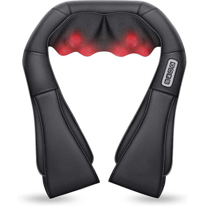 Premium Shiatsu Back, Neck & Shoulder Massager with Heating Function, 4D Deep Tissue Kneading Massage Pillow for Full Body 