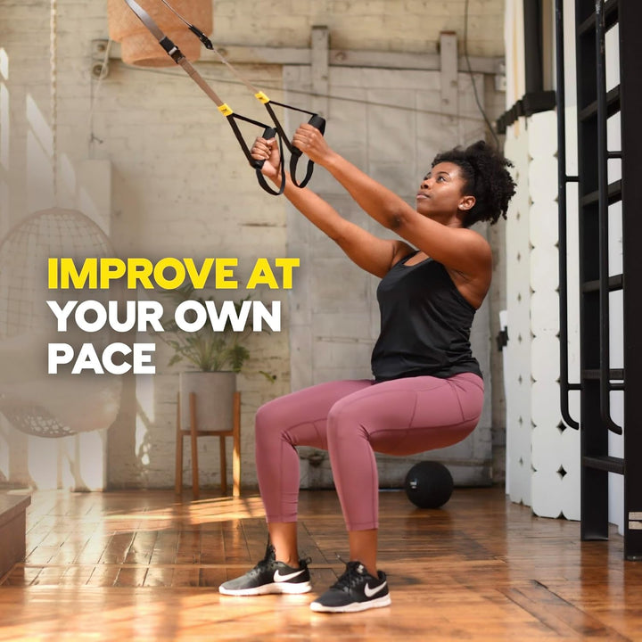 Premium Suspension Training Bands – Adjustable Full Body Resistance Bands for Strength Training, Yoga, and Core Workouts, 
