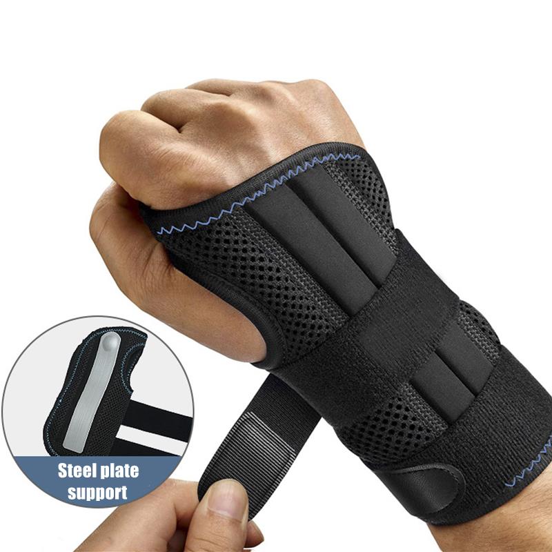 Premium Wrist Brace for Carpal Tunnel Relief – Adjustable Hand Support Splint with 3 Stabilizing Stays, Ideal Night Support, 