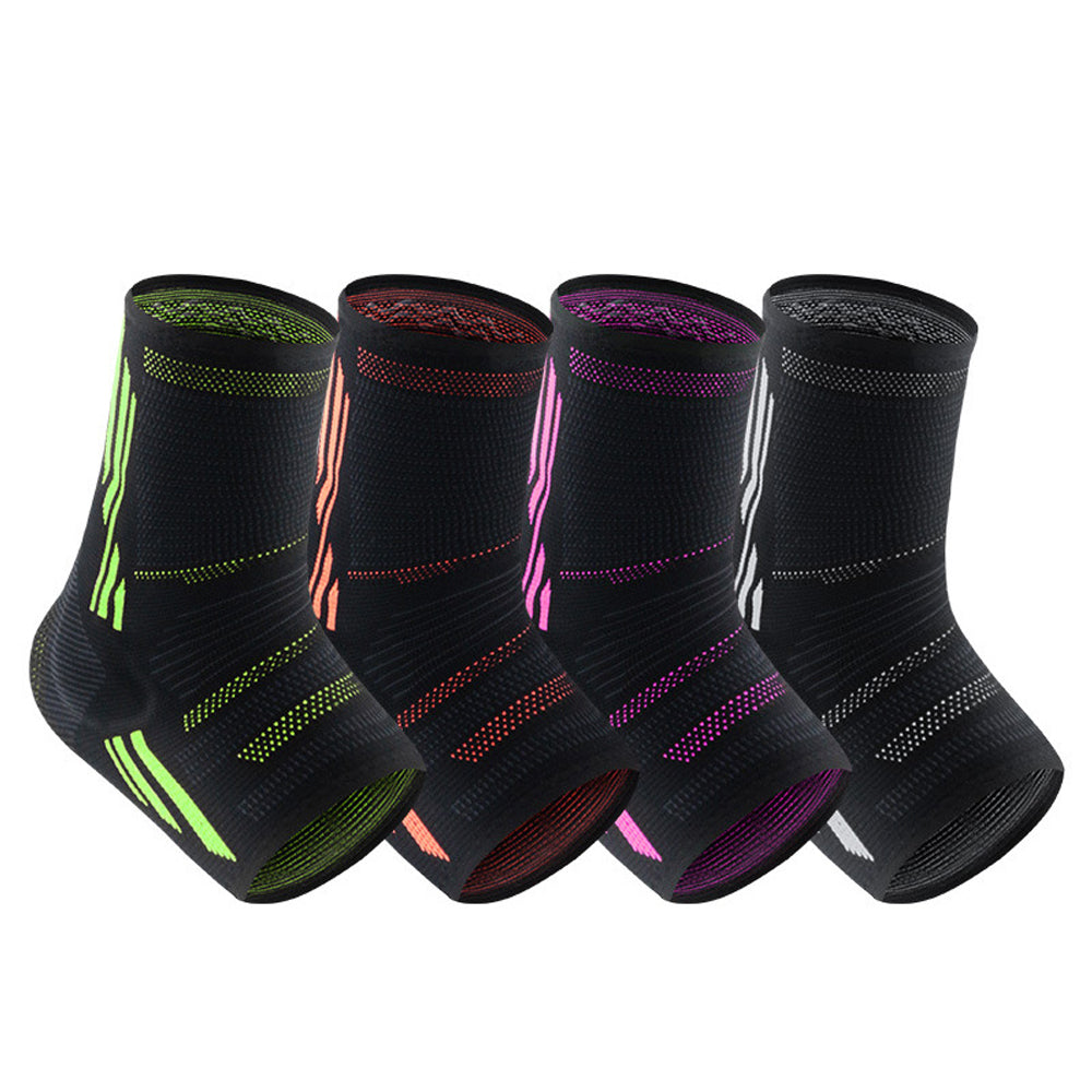 Premium Ankle Compression Sleeve for Men & Women - Silicone Gel Support, Open Toe Design, Pain Relief for Arch & Heel 