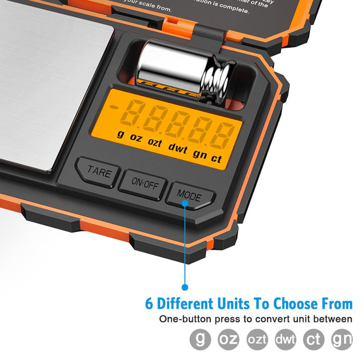 Premium Digital Pocket Scale – 200g Capacity, 0.01g Precision, Multi-Unit Conversion, Calibration Weight Included for Food, 