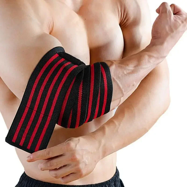 Premium Elbow Strap Bandage for Weightlifting & Fitness – 100cm Long Breathable Support Brace for Gym, Bench Press, Sports 