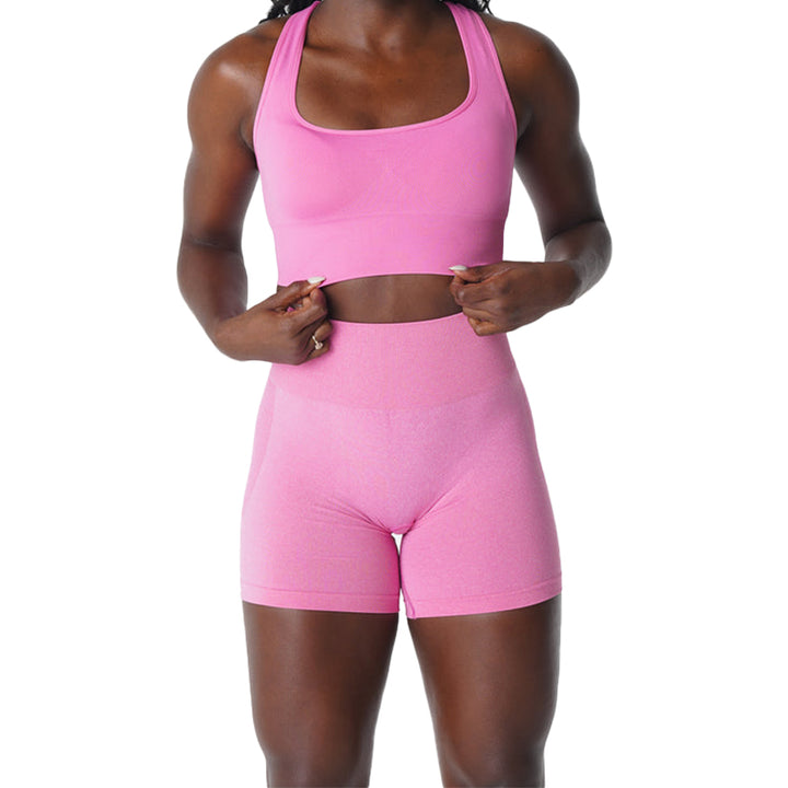 Premium Ignite Seamless Sports Bra – Low-Medium Impact, Breathable Elastic Fitness Top with Back Strap Design, Compressive