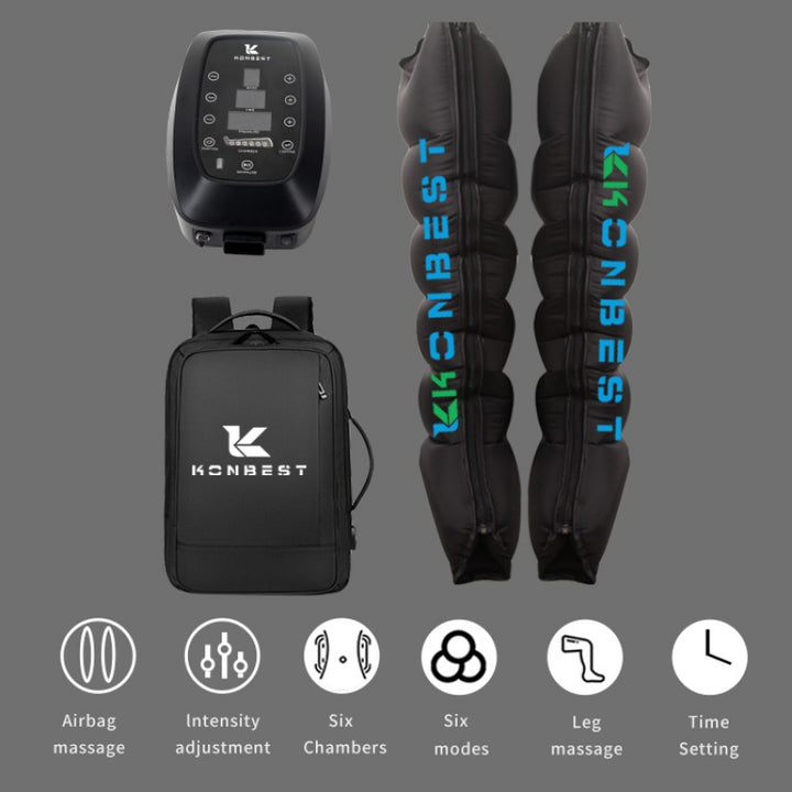 Premium Air Compression Massager for Legs and Feet – 6 Cavity Pressotherapy Boots for Improved Blood Circulation, Relaxation,