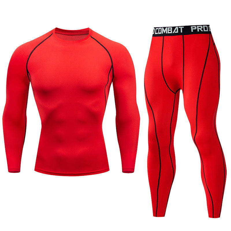 Premium Men’s Compression Sportswear Set – Quick-Dry Gym Suit, Yoga & Fitness Tracksuit, 2-Piece Workout Outfit
