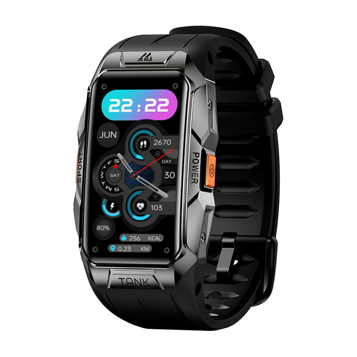 Premium Waterproof Smartwatch for Men & Women – 1.47" AMOLED Display, 70 Sports Modes, Heart Rate & Blood Pressure Monitor, Sleep Tracker, Military Certified, 10ATM, IP69K, Bluetooth 5.1, Fitness Tracker for Android & iOS