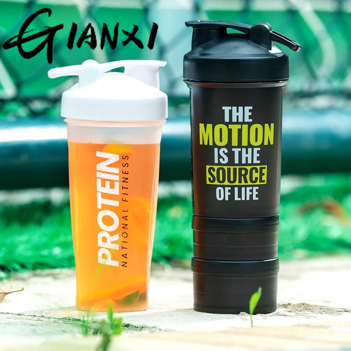 Premium Sports Shaker Cup – Large Capacity Leak-Proof Fitness Water Bottle – Portable, Thickened, Graduated Design for Gym, 