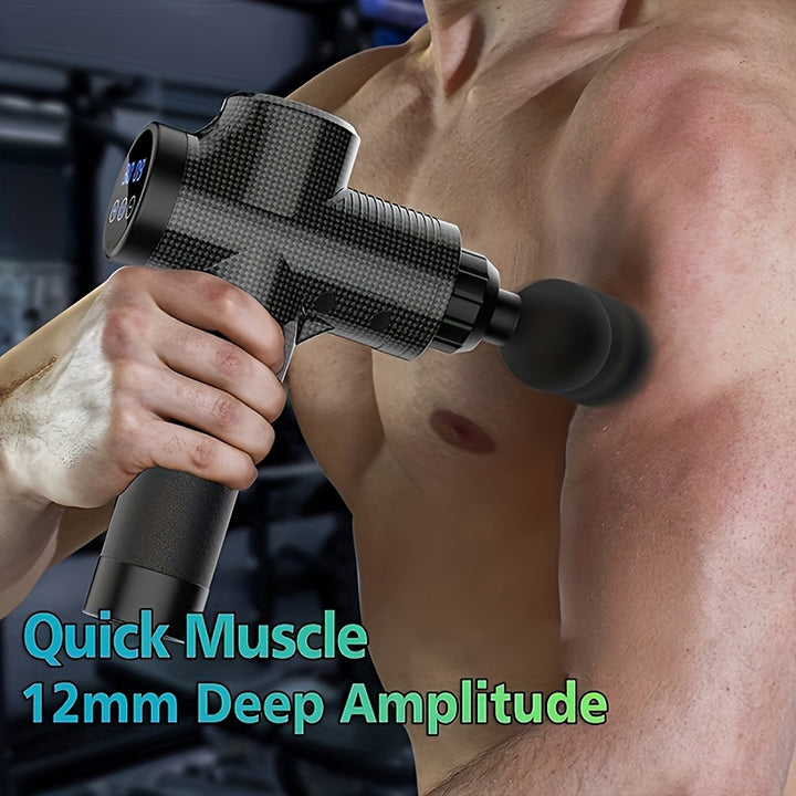 Premium 30-Level Massage Gun – Deep Tissue Muscle Relaxation for Body and Neck, Electric Fitness Equipment with Noise 
