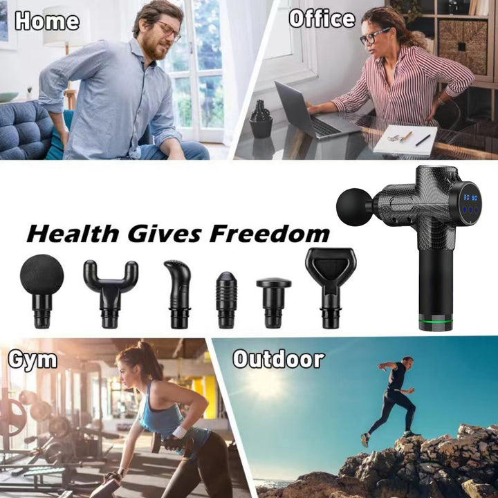 Premium 30-Level Massage Gun – Deep Tissue Muscle Relaxation for Body and Neck, Electric Fitness Equipment with Noise 