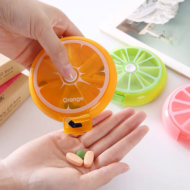 Premium Mini Travel Vitamin Pill Box – 7-Day Organizer, Small Portable Container for Pills, Medicine, Fish Oils, and Tablets 
