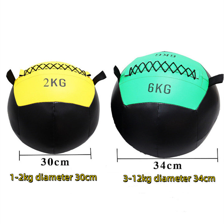 Premium Wall Medicine Ball – Adjustable 2-12kg Core Training Ball for CrossFit, Strength & Endurance – Empty, Fillable for 